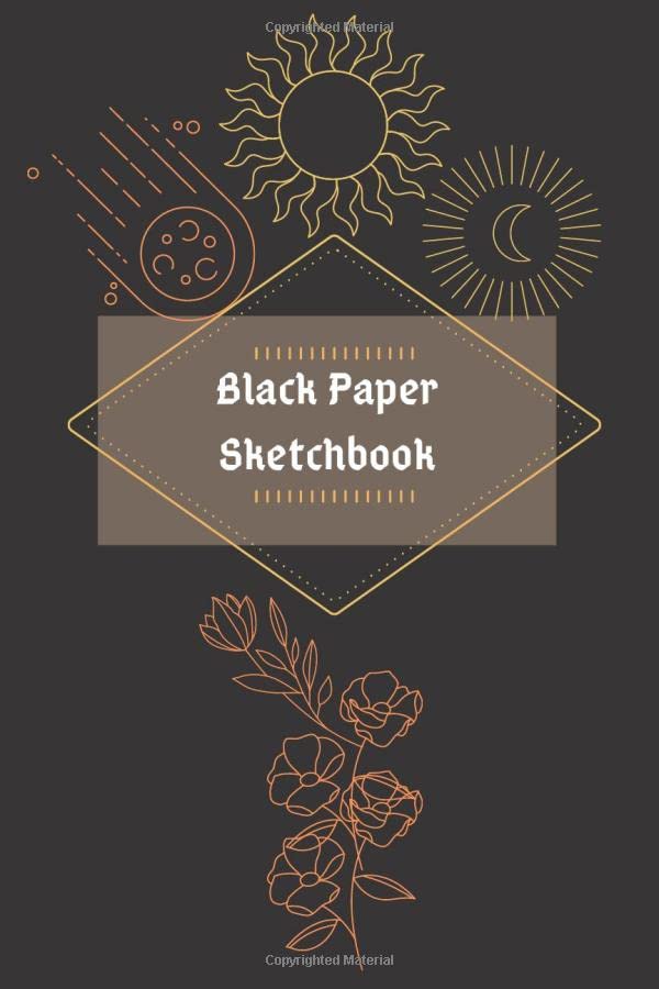 Black Paper Sketchbook Sketch Book for drawing with gel pens chalk and