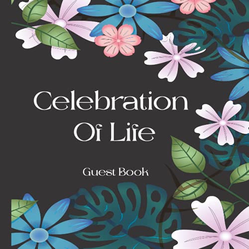 Celebration Of Life Guest Book Guest Book for Funeral Guestbook for