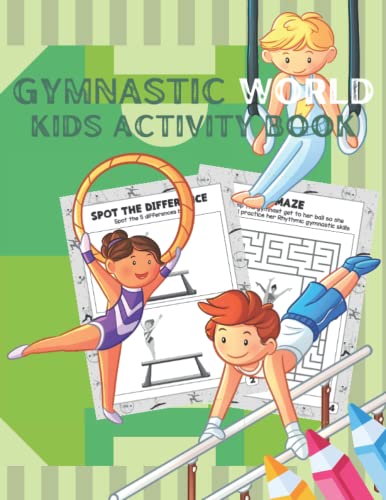 Gymnastic World, Kids Activity Book, 35 b/w pages, 8.5x11 inches ...