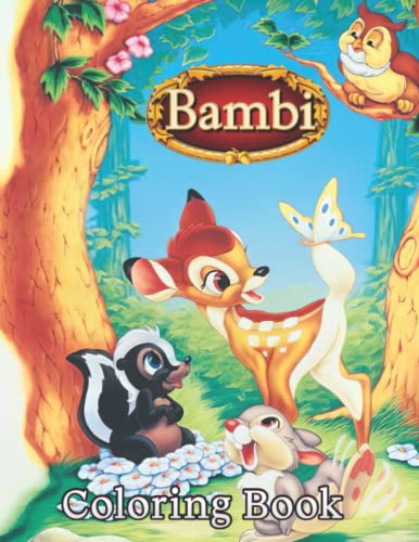 Bambi Coloring Book: A Unique The Ultimate Adult Books For Men And ...