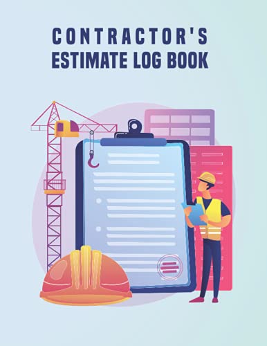 Contractor's Estimate Log Book: log books for contractors | Log book to ...