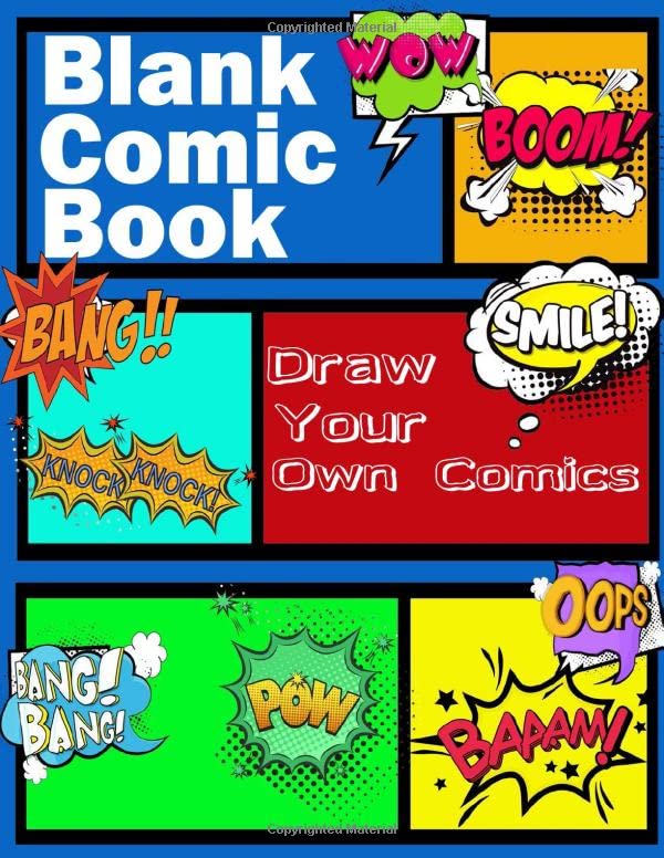 Blank Comic Book Draw Your Own Comics A Large Notebook And Sketchbook