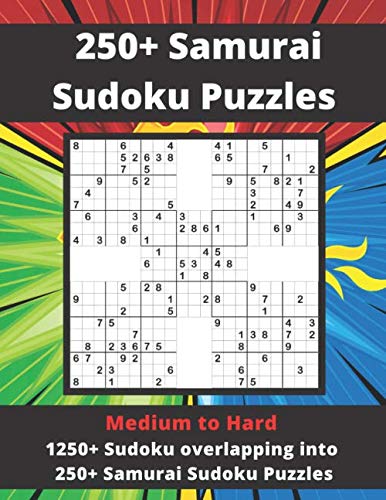 250 Samurai Sudoku Puzzles 1250 Sudoku Overlapping Into 250 Samurai 