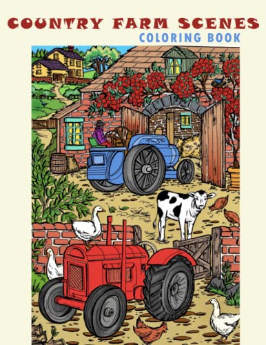 Creative Haven Country Farm Scenes Coloring Book: by anouar mohamed ...