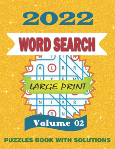 2022 Large Print Word Search Puzzles Book With Solutions Volume 02 ...