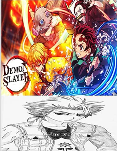 Demon Slayer: Coloring Book Coloring Book Helps People Relax, Relieve ...