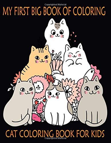 My first big book of coloring, Cat coloring book for kids: Fun & Easy ...