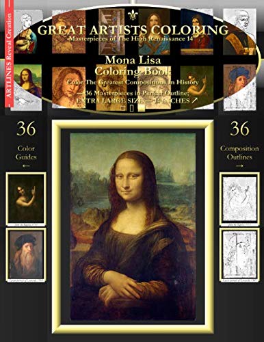 Mona Lisa Coloring Book: Leonardo da Vinci Coloring Book #1 - Color The