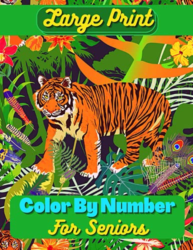 Large Print Color By Number For Seniors: Color By Number Books For ...