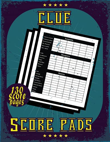 Clue Score pads: 130 Clue Game Sheets, Clue Detective Notebook Sheets ...