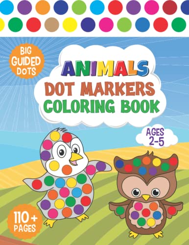 Dot Marker Coloring Animals Book for Toddlers, Preschool, Kindergarten ...