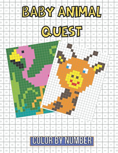 Baby Animal Quest Color By Number: Activity Puzzle Coloring Book,And ...