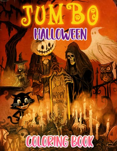 Jumbo Halloween Coloring Book: 30+ Super Cute JUMBO Coloring Pages For ...