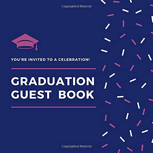 Class of 2020 Graduation Guest Book (Dark blue Cover) Congrats Grad