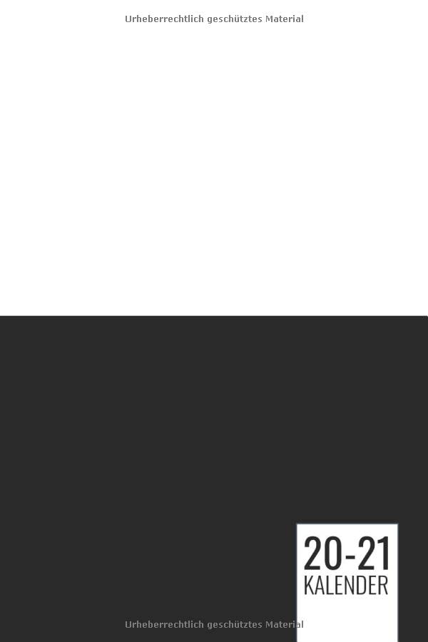 Kalender 20-21: Terminplaner Von Juli 20 Bis Dezember 21 / 1 Woche 2 