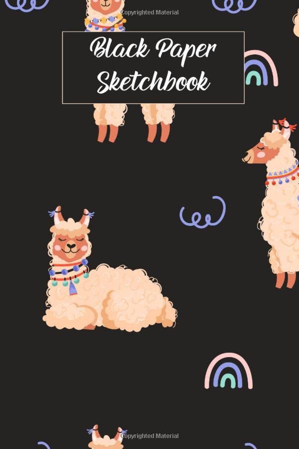 Black Paper Sketchbook Blank Black Paper Journal for Drawing, Doodles