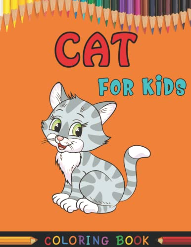 Cat Coloring Book For Kids: Simple And Easy Coloring Design For Kids ...