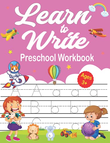 Learn To Write Preschool Workbook: Trace Letters Workbook. Alphabet ...