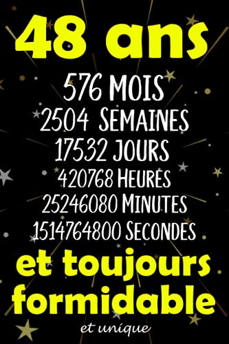 48 ans et toujours formidable et unique: Joyeux Anniversaire 48 ans