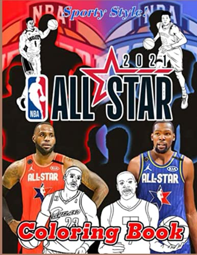 NBA All Stars Coloring Book: Ultimate Basketball Coloring Book | Michael Jordan, Stephen Curry ...