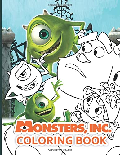 Monsters Inc Coloring Book: Featuring Fun And Relaxing Monsters Inc