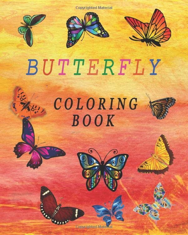 Butterfly coloring Book: Coloring Book Featuring Beautiful Butterflies