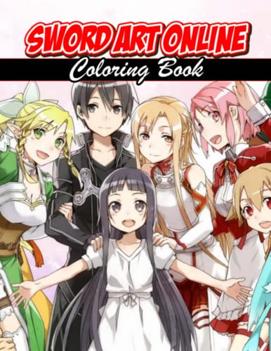 Sword Art Online Funny Coloring Book: Easy, LARGE, GIANT Simple