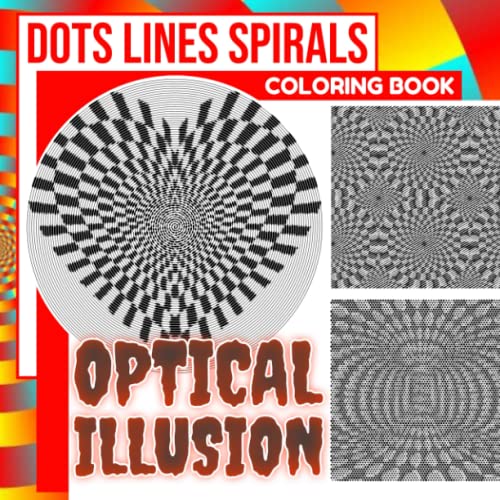 Optical Illusion Dots Lines Spirals Coloring Book Collection Of 30 3D