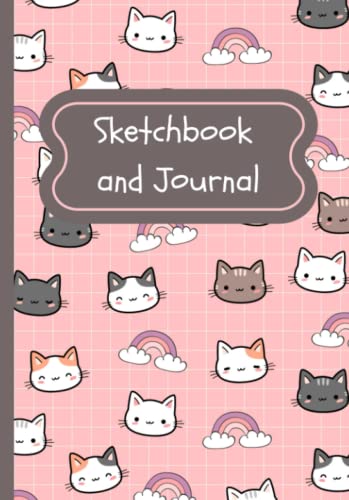 Sketchbook and Journal for Drawing and Writing for Kids: Kawaii Cats ...