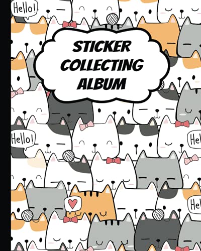 Sticker Collecting Album: Cute Cats Theme Softcover Blank Sticker Album ...