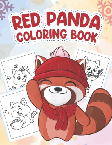 CHINESE RED PANDA BEAR COLORING BOOK FOR KIDS cute red panda coloring