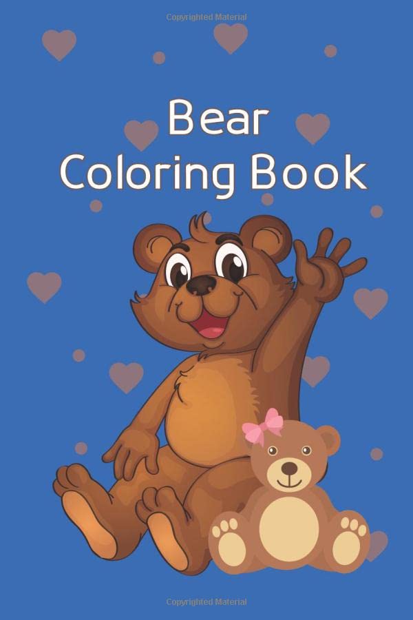 Bear coloring Book: coloring Book with fun for kids aged 2-12, 6x9 inch