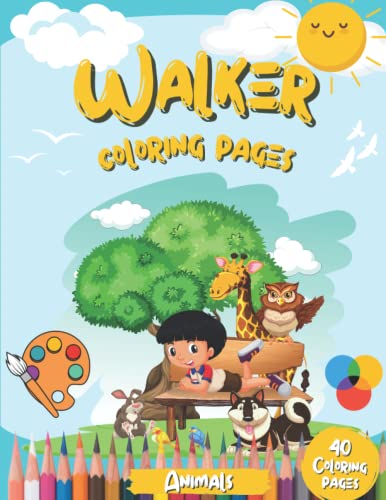 WALKER coloring pages: Personalized Animal Coloring Book For WALKER