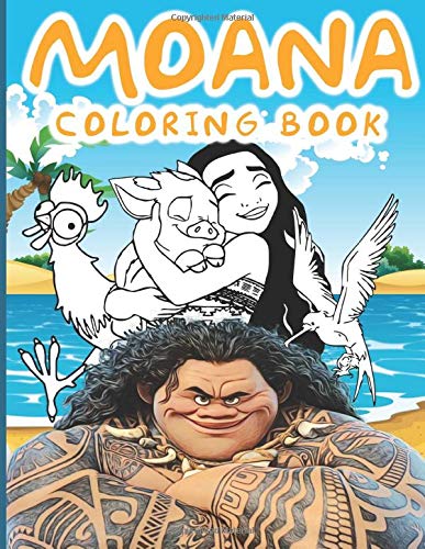 Moana Coloring Book: Moana Coloring Books For Adults And Kids Relaxing ...