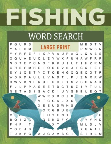 Fishing Word Search - Large Print: Challenging Wordfind Puzzle Book for ...