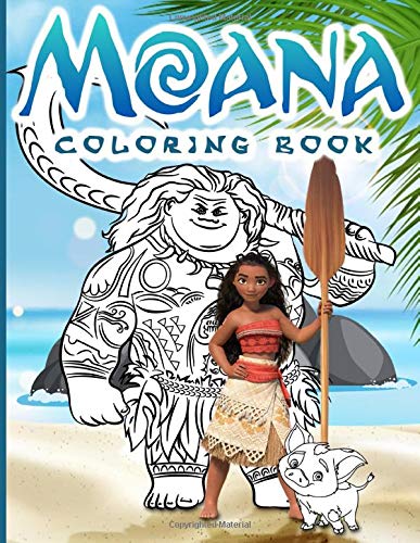 Moana Coloring Book: Color To Relax Moana Adult Coloring Books For ...
