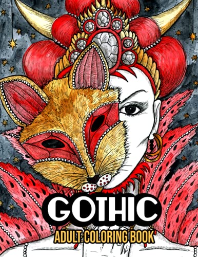 Gothic Adult Coloring Book: Stress Relieving Dark Fantasy Mysteries ...