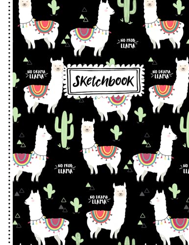 Llamas Sketchbook: Llama Notebook for Drawing, Sketching, Writing ...