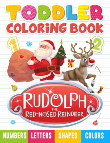 Rudolph Toddler Coloring Book: Colors Activities Books For Kids A ...