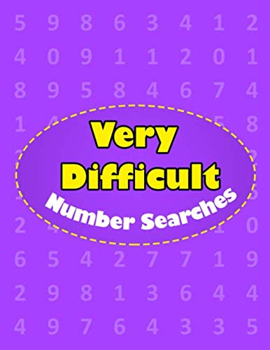 Very Difficult Number Search: 100 Puzzles Large Print , Fantastic ...