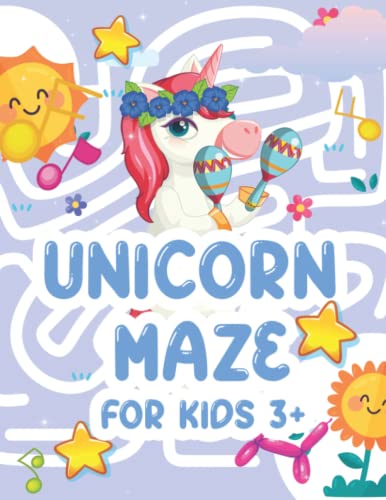 Unicorn Maze Games Activity Coloring Book For Kids: Activity Book Of ...
