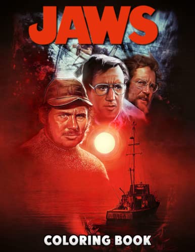 Jaws Coloring Book: Relieving Designs Gifted Adult Activity Pages Fun ...