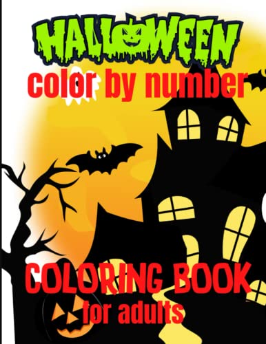 Halloween Color By Number Coloring Book For Adults: Stained Glass ...