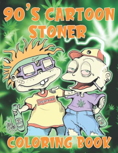 90s Cartoon Stoner Coloring Book - 120785976 