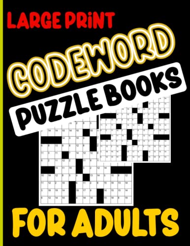 codeword puzzle books for adults large print: new experience with ...