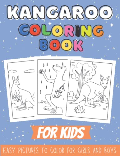 Kangaroo Coloring Book For Kids: Relaxing Kangaroo Coloring Book for