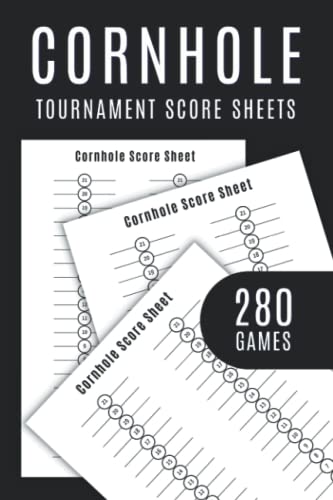 Cornhole Score Sheets: 280 Score Cards for Cornhole Game | Cornhole ...