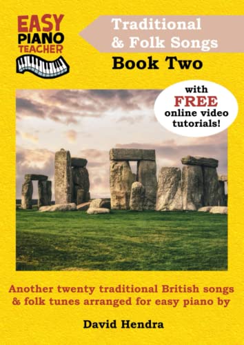 Cover image for Easy Piano Teacher Traditional & Folk Songs - Book Two, featuring easy traditional and folk song practice