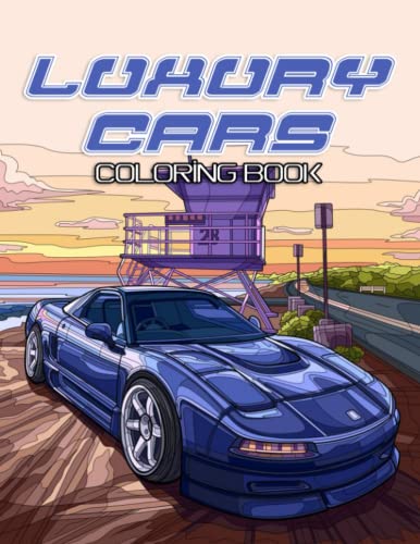 Luxury Cars Coloring Book: Contain 50 Amazing Sport Cars Coloring Pages