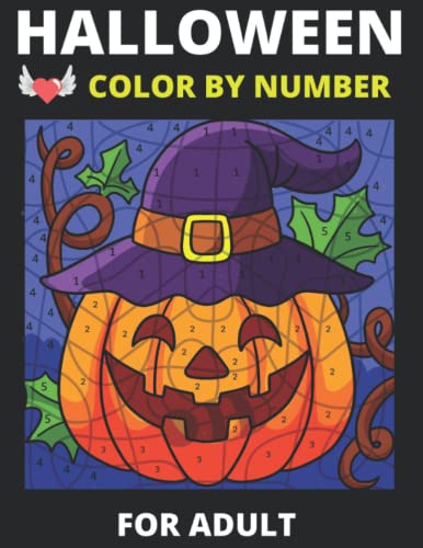 Halloween color by number for adults: Best Printable Halloween Coloring by Number Pages by Color ...